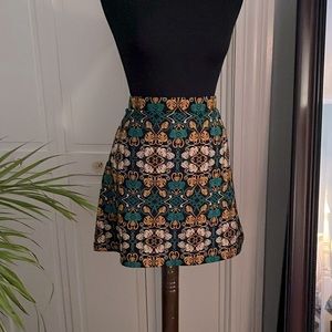 H&M Bold Floral A-Line Miniskirt Medium